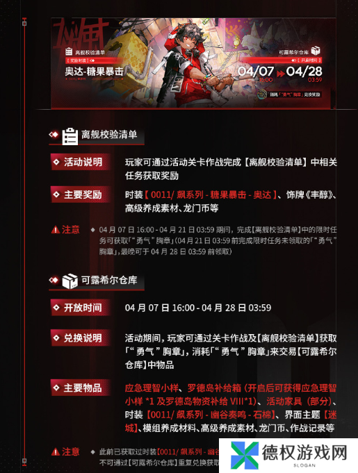 明日方舟4月7日更新什么活动-明日方舟4月7日活动更新内容总结