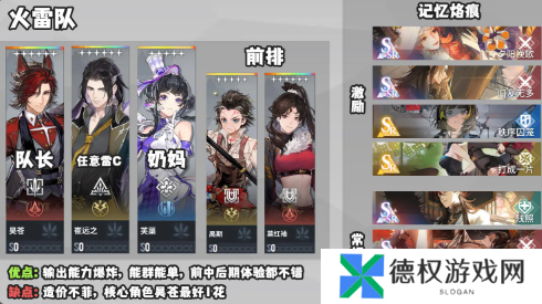 白荆回廊最强阵容推荐2